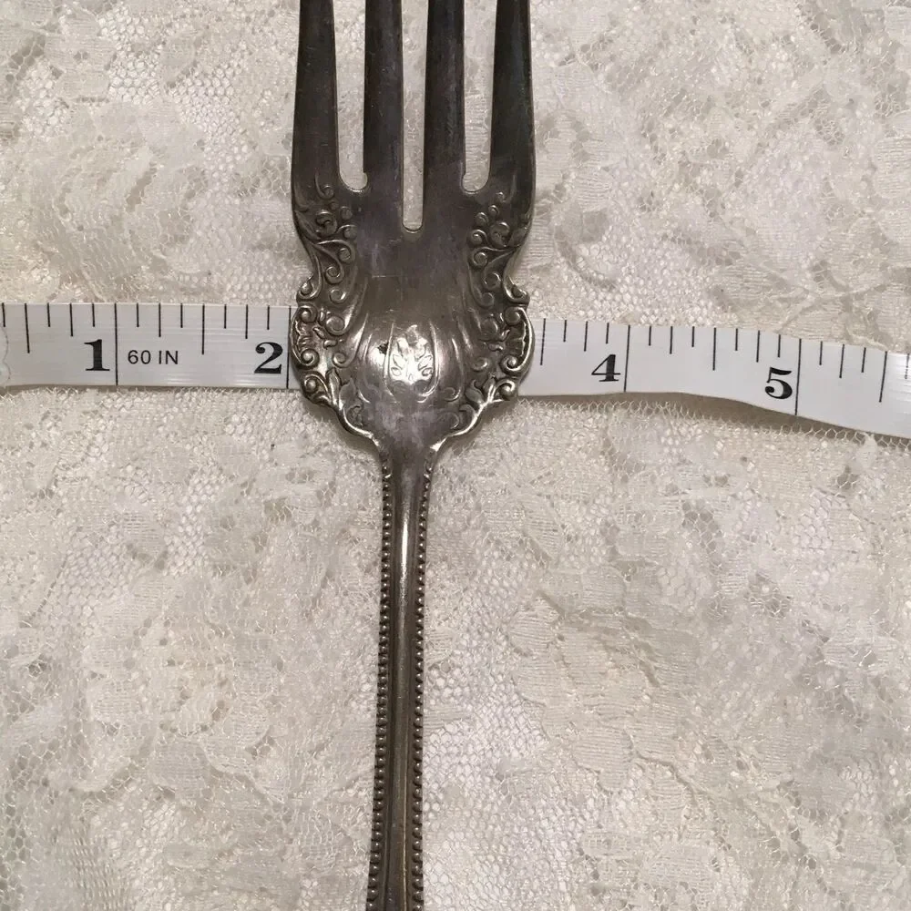 Vintage Rogers Mayflower Serving Fork Ornate Serving Fork 7.5